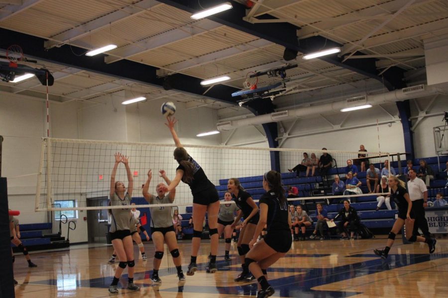 Laura Winkler jumps and hits the ball to Walton Veronas side on September 6th.