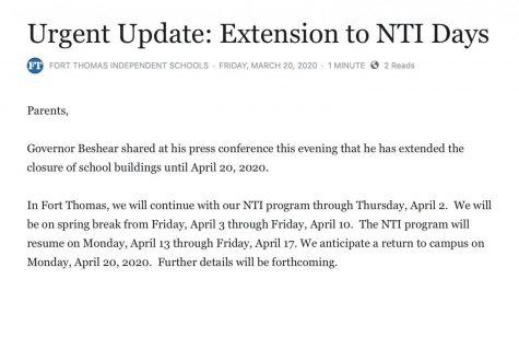 Governor Beshear extends NTI days in COVID-19 update