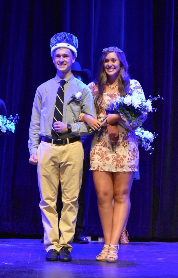 Seniors Peter Laskey and Kayla Bolling, who were voted Homecoming King and Queen. 