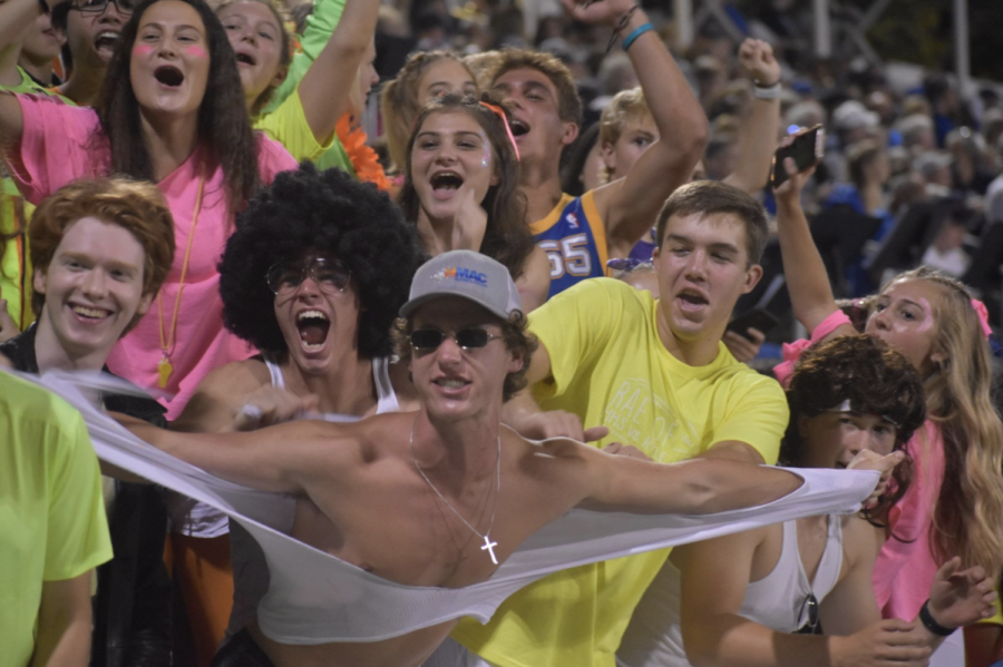 The Highlands O-ZONE shows their excitement during the game.