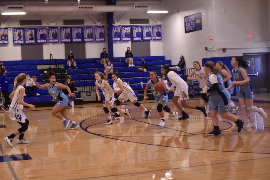 Highlands High School 2021 freshman girls basketball team play against Boone County High School.