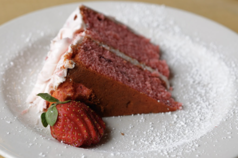 A picture of strawberry cake.