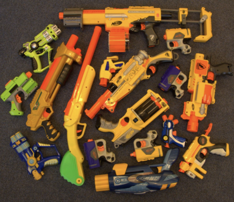 These are many examples of Nerf Guns that may be used.