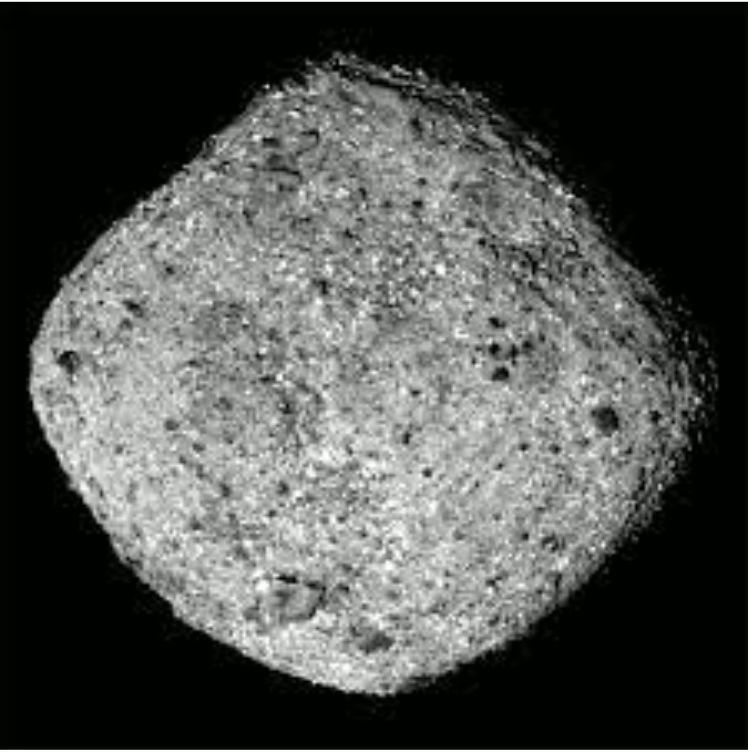 Asteroid floating in outer space.