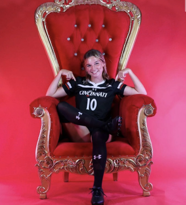 Laney+Smith+poses+in+a+UC+Women%E2%80%99s+soccer+jersey.