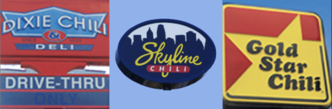 The top three most popular chili restaurants in Cincinnati. 
