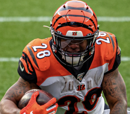 Joe Mixon rushing the field. (Image provided by wikimedia)