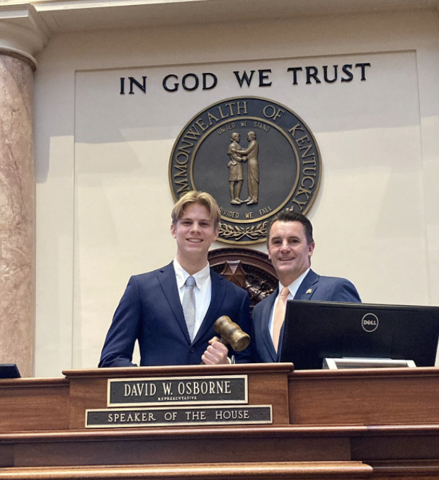 Senior Cameron Myers has an opportunity to see state government in action.