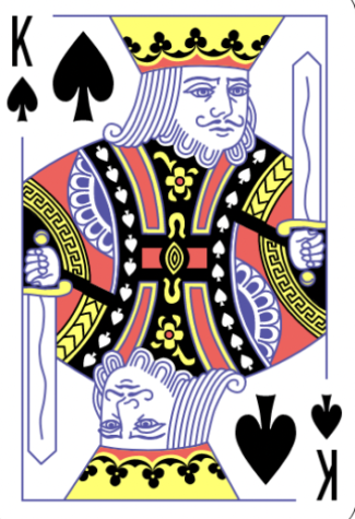 A king of spades card.