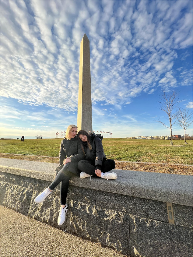 Sasha and her host mom Tina while they were on the trip in Washington D.C.