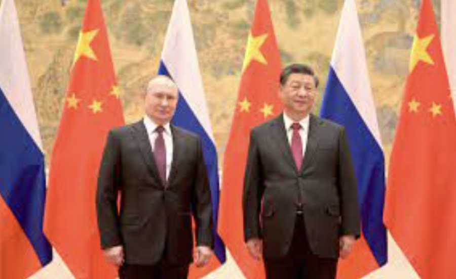 President Vladimir Putin and Xi Jinping meet