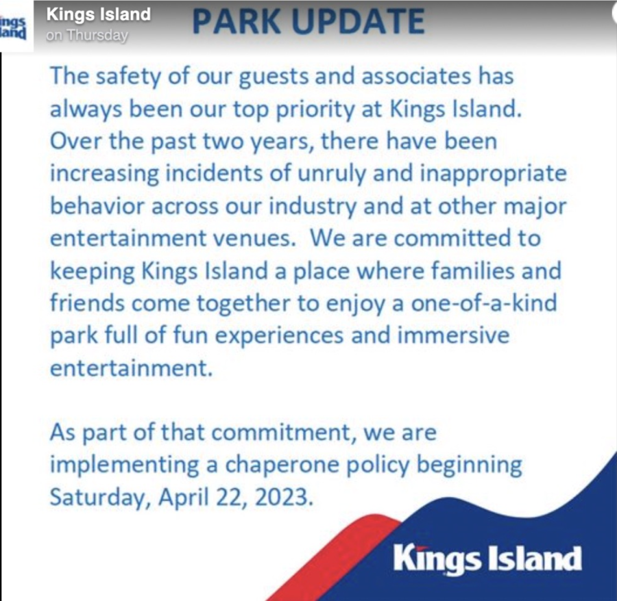 Kings Island statement, picture provided by WLWT5. 
