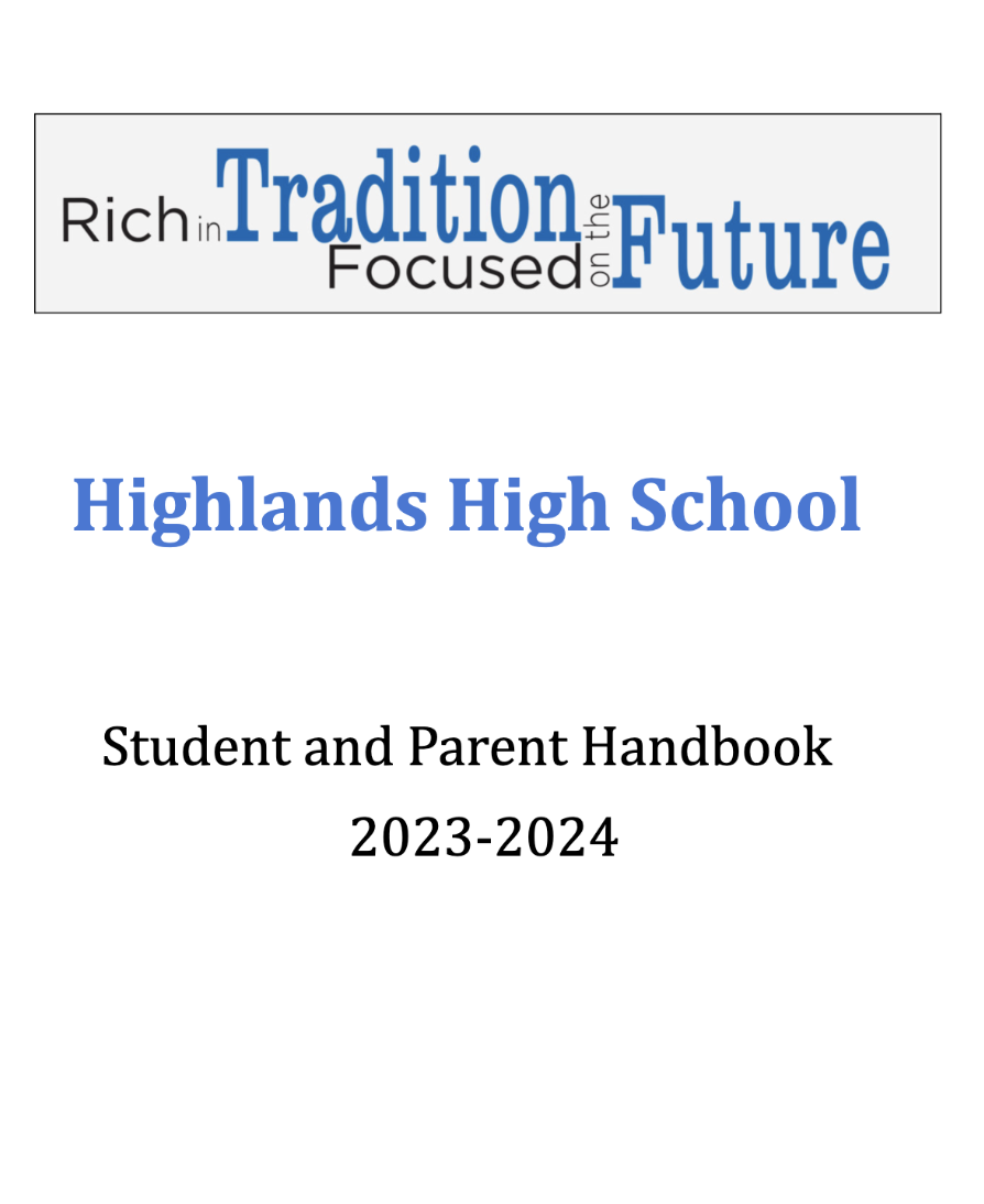The student handbook contains all the school rules and policies. 
