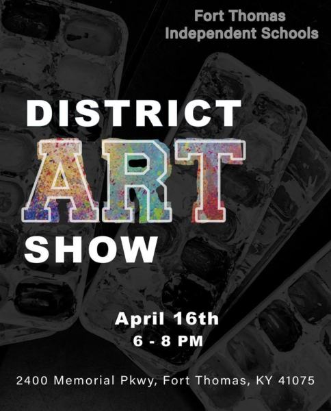 Poster made by Andrew Eckerle with information about the District Art Show.