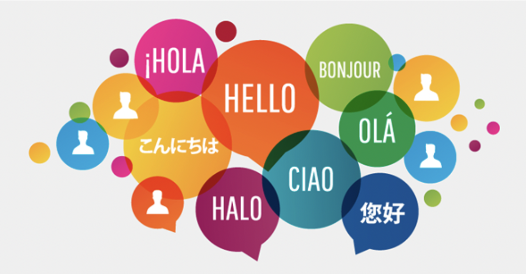 “Hello” in many different languages, including languages from Europe and Asia