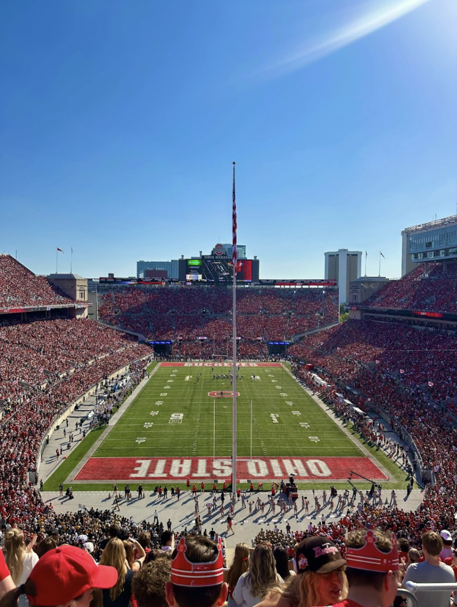 Ohio Stadium filled with fans before the start of the first game. (Emma Newquist, Used with permission)
