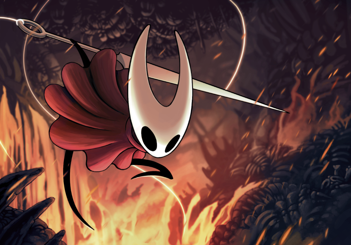Hornet leaps through the expansive and newly realized world of Hollow Knight: Silksong.
(Promo art for Silksong from Team Cherry’s Press Kit)