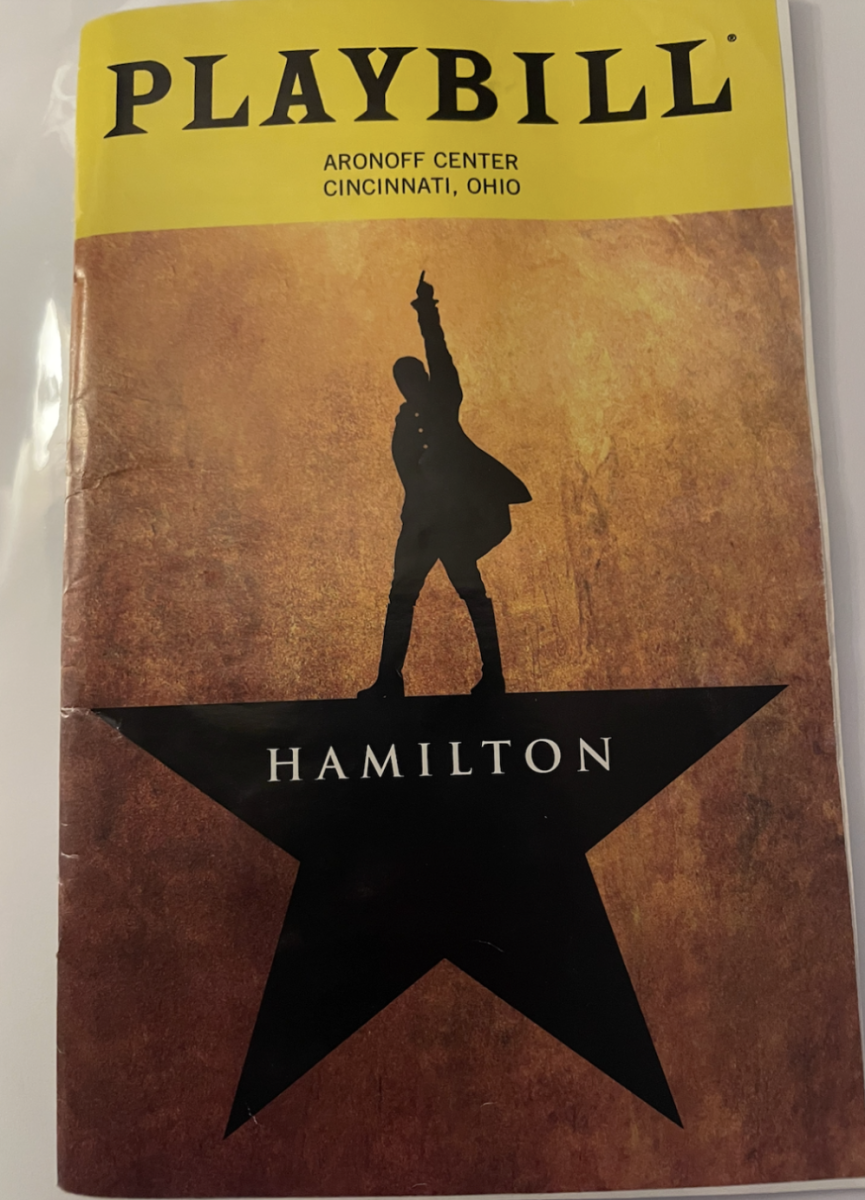 The Hamilton playbill provides information about the theater performance.