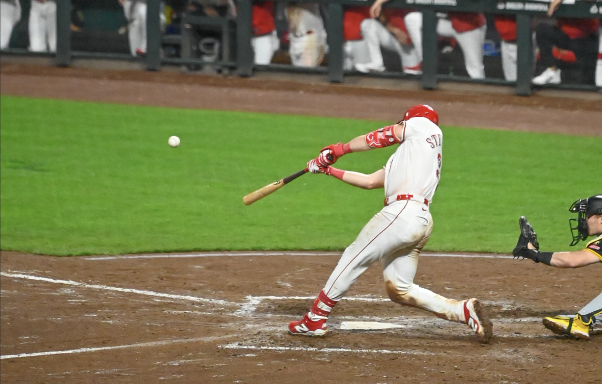(cover) Catcher Tyler Stephenson hits a home run. The Reds were down 2-1, and in the bottom of the 9th, Stephenson came in clutch with a game tying home run.