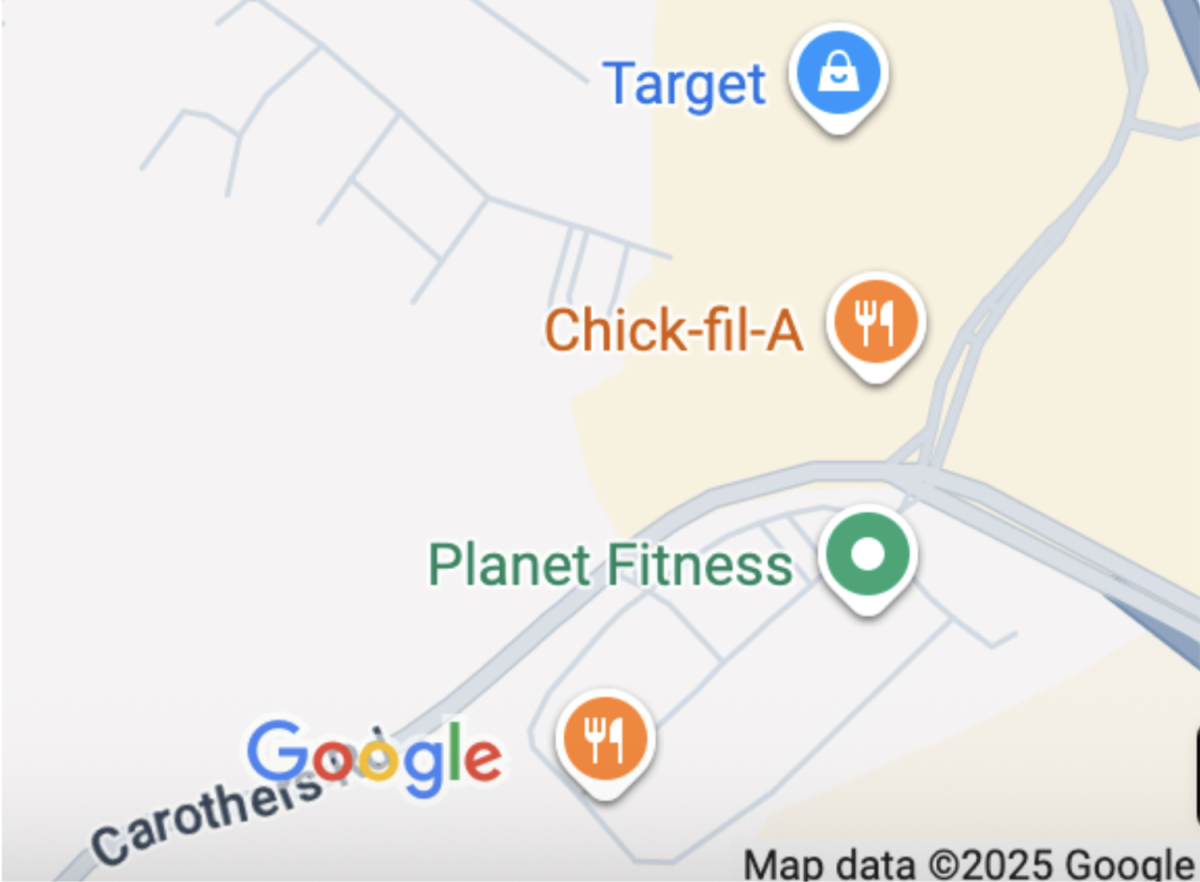 Photo of Google Maps in downtown Newport (Map data ©2025 Google)
