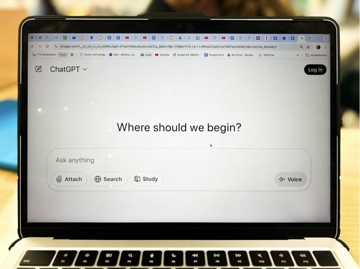 Photo of ChatGPT start screen- users can ask a nearly infinite number of questions to help with many topics.