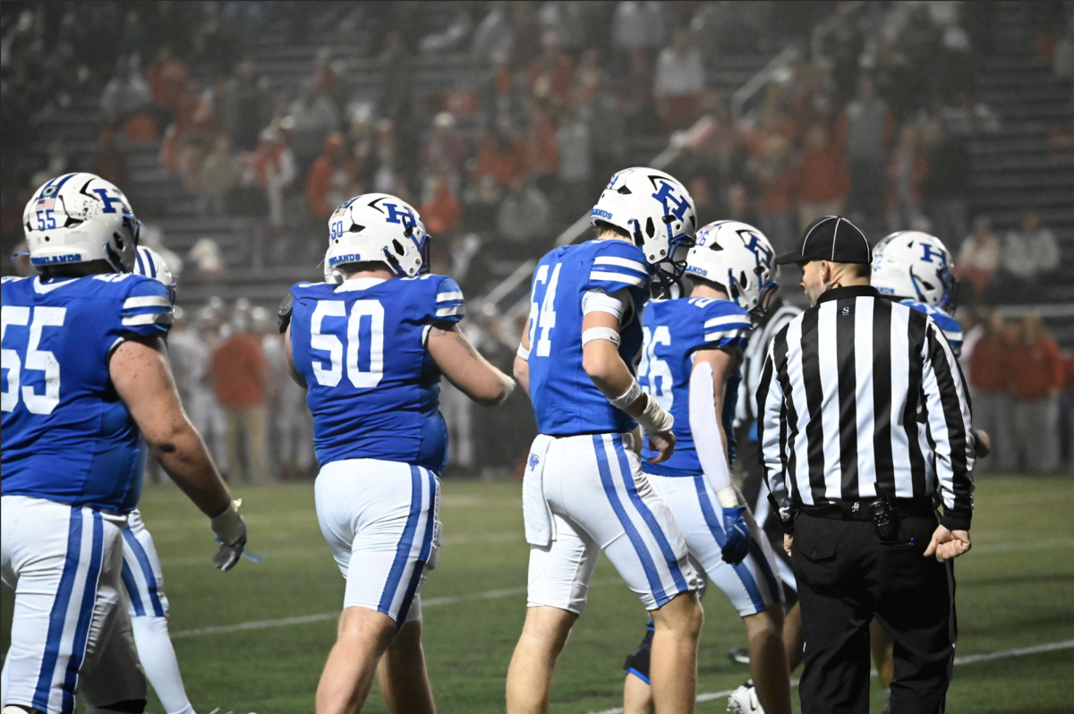 Max Merz (12), Mason Howard (12), Griffin Benke (11), Ryan Dunn (12) and Weston Higgason (12) switch out for the offensive line.