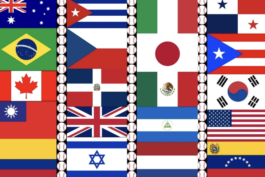 All 20 countries’ flags are participating in the World Baseball Classic. Made by Xander Bailey and Zac Crawford
