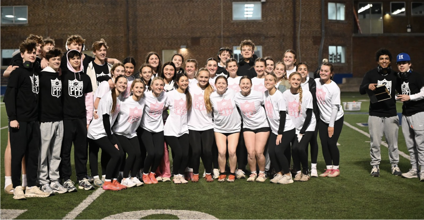 Juniors pose for a picture after winning.