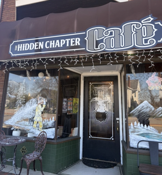 The outside of The Hidden Chapter café in Fort Thomas, KY.