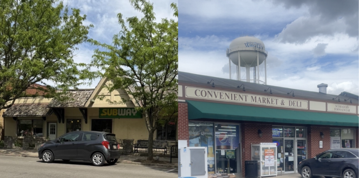 Storefronts of two Fort Thomas shops popular with students.