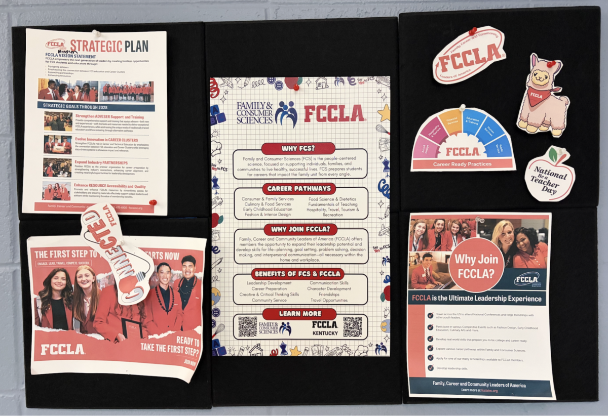  Posters in FCS teacher Kerry Conley’s classroom explain a little more about the FCS program. 