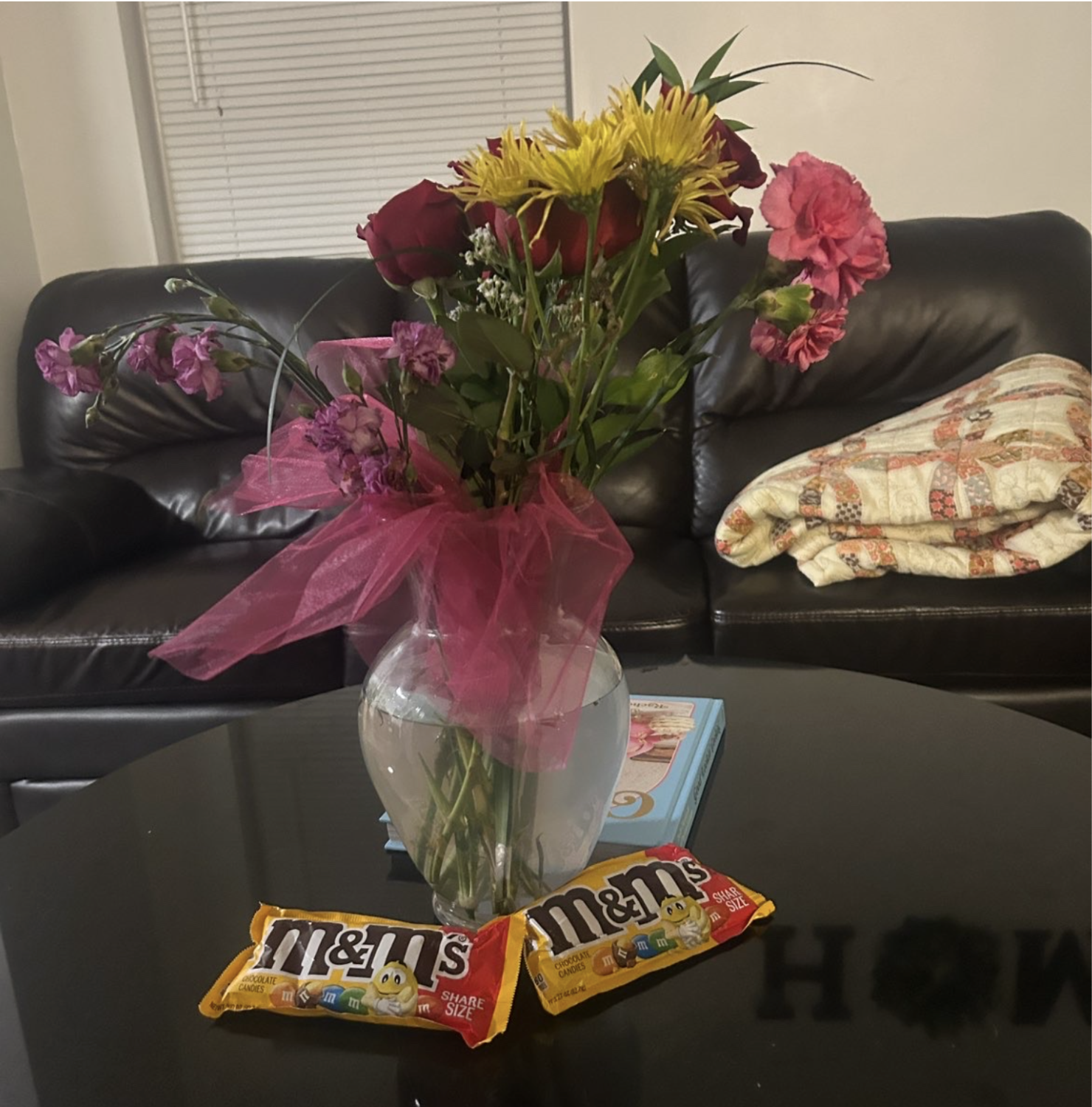 Addyson Kent (12) finishes setting up the present she got her mom for Mother’s Day.
